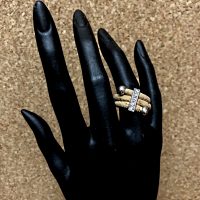 Bague en liège , avec strass