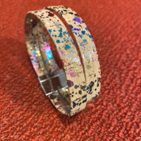 Bracelet en liège "colorado" argenté