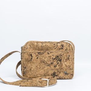 Shoulder bag, made of cork fabric, exclusive pattern Queimado