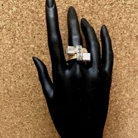 Bague en Liège  tourbillon  argenté