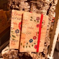 Notebook A6 printed Namorar Portugal  ,made of cork fabric