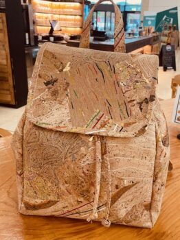 Sac à dos en liège, texture Lisboa