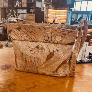 Sac en liège à bandoulière, texture Lisboa