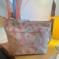 Cork bag with shoulder strap, Lisboa pattern