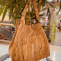 Big cork bag, rustic pattern