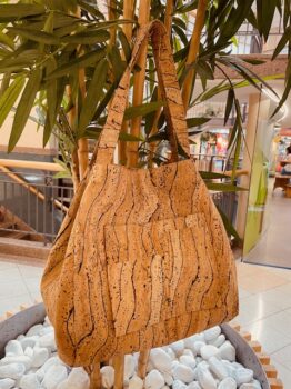 Grand cabas Joana en liège, texture rustique