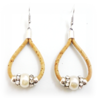 Boucles pendantes avec perles