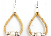 Dangling earrings with rhinestones & pearls