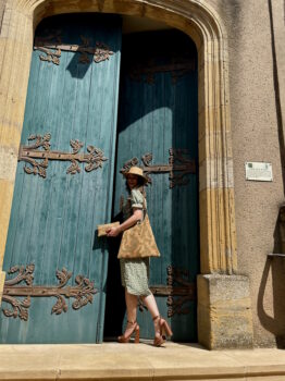 Grand sac en liège porté épaule,texture Texas