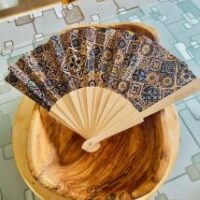 Éventail liège & bois